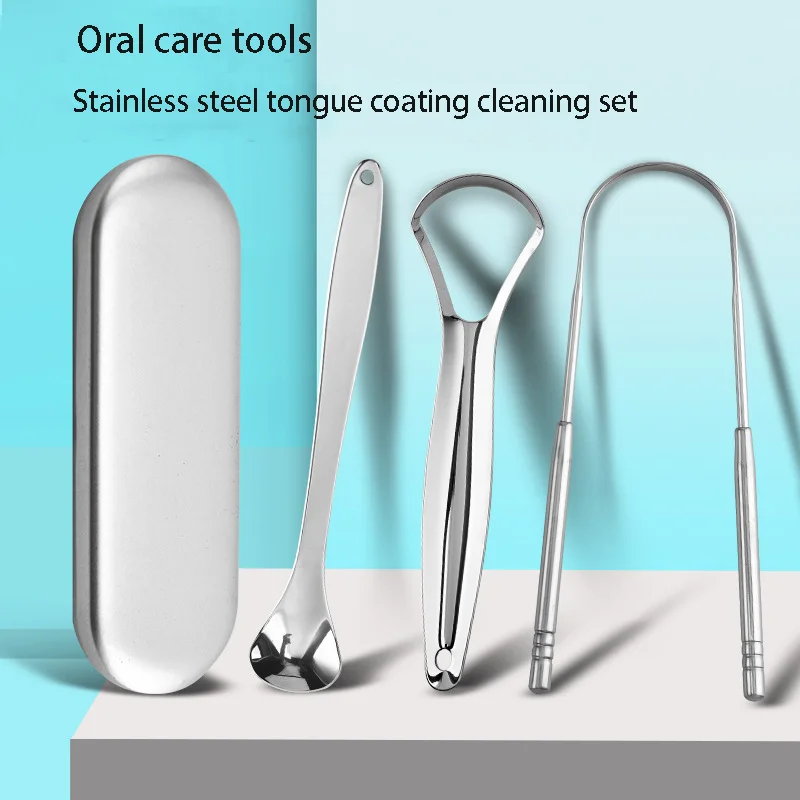 Stainless Steel Tongue Scraper for Adults and Kids U-shaped Open Type Tongue Scraper Reusable Fresh Breath Oral Care Tool