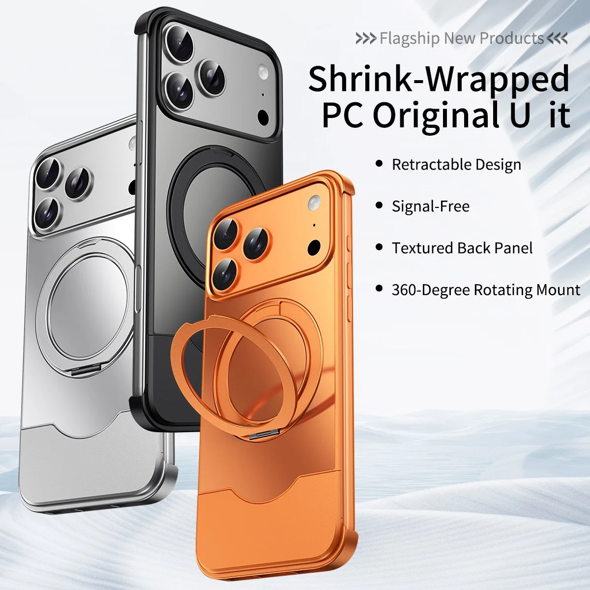 

case for 17 16 15 14 13 pro max rotating bracket protective case Shock Proof Anti-Fingerprint With Kickstand Anti-Fingerprint