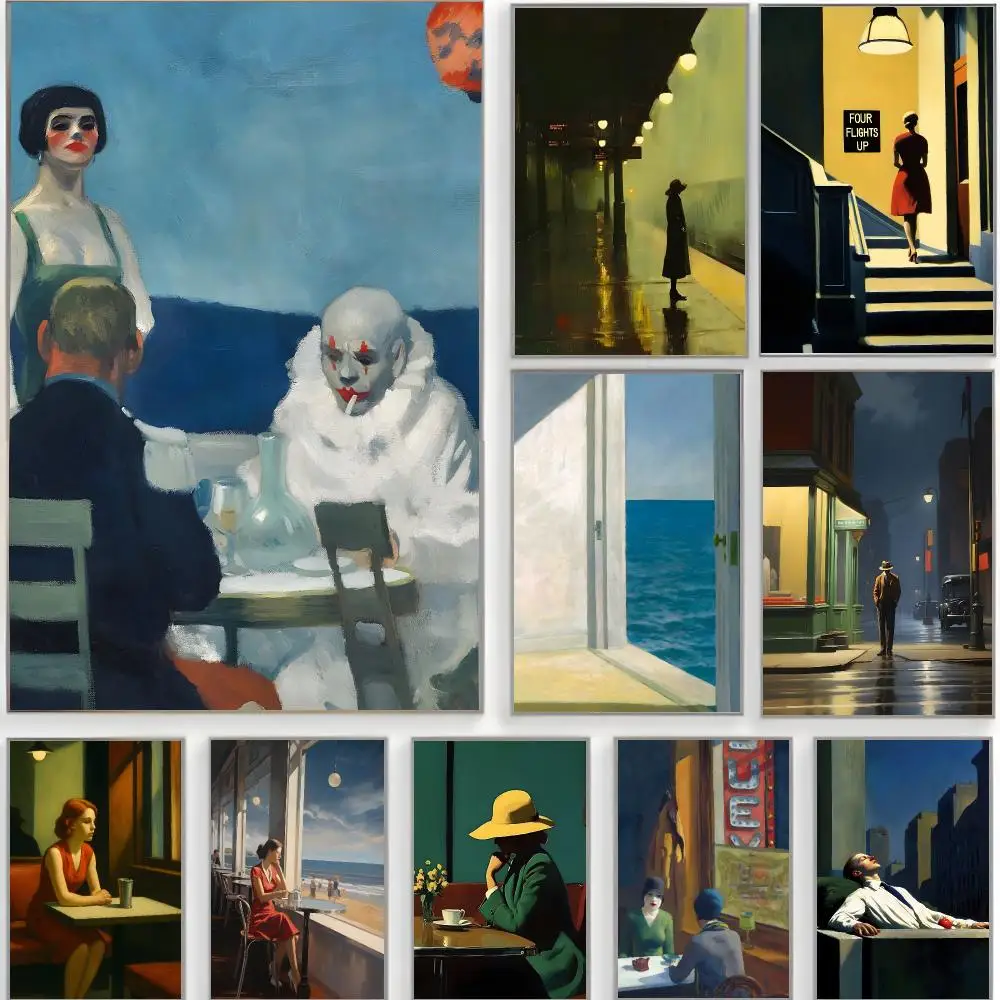classic artist e-edward hopper Poster Classic Wall Art  Home Decor  Peel and Stick Unframed
