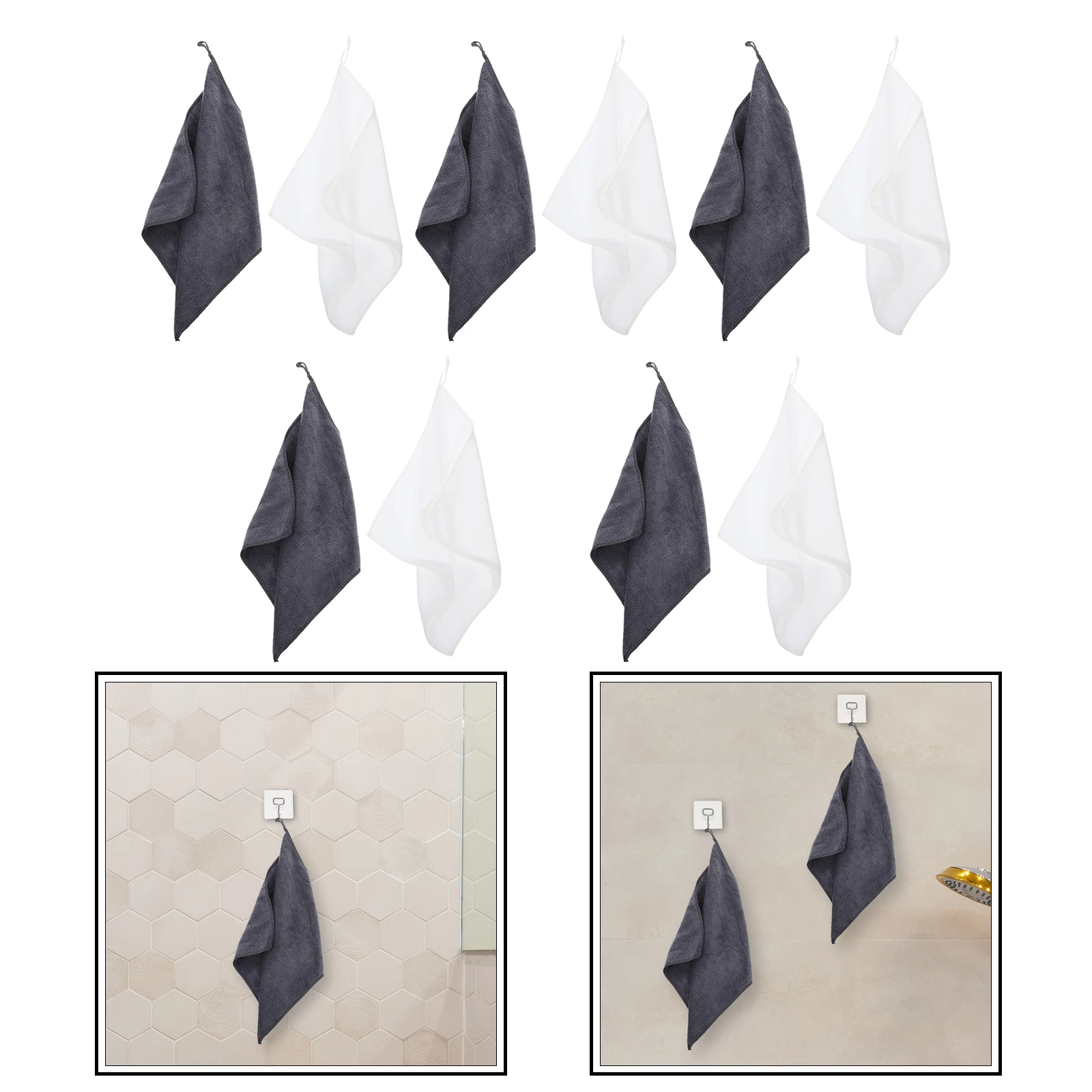 

10pcs Supple Kitchen Cleaning Towels Multipurpose Dish Towel Quick Dry Wash Rags For Kitchen Supplies Wiping Cloths