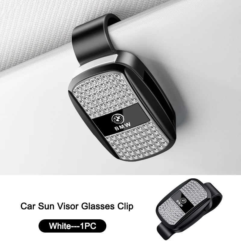 

Fashion Car Sun Visor Clip Sunglasses Frame Eyeglass Storage Holder For BMW 50th E30 F3 E90 F20 E46 E39 E36 E87 E92 X6 X7 GT G30