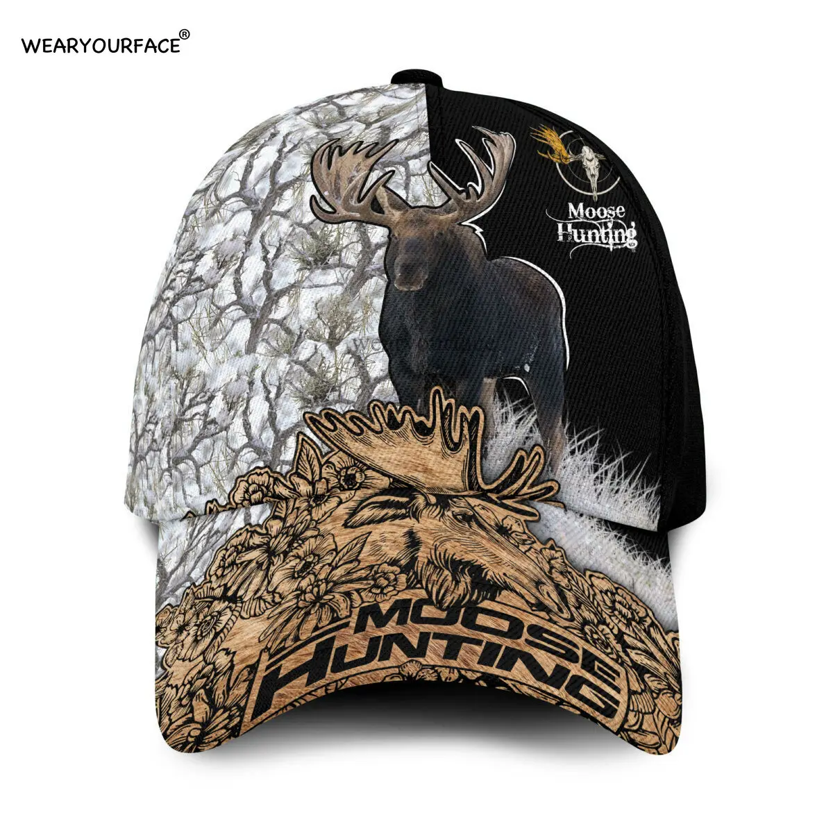 Duck Hunting Birds Walleye Fishing Wolf Baseball Cap Printed Snapback Hat Men Women Adult Sports Headwear Outdoor Sun Visor