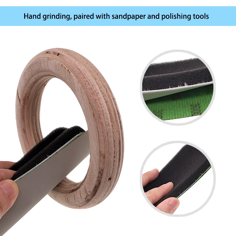 2 قطعة 75x120 مللي متر مربع واجهة وسادة إسفنجة تلميع مجموعة لتلميع الرملي الخشب جدار المعادن سمك 10 مللي متر