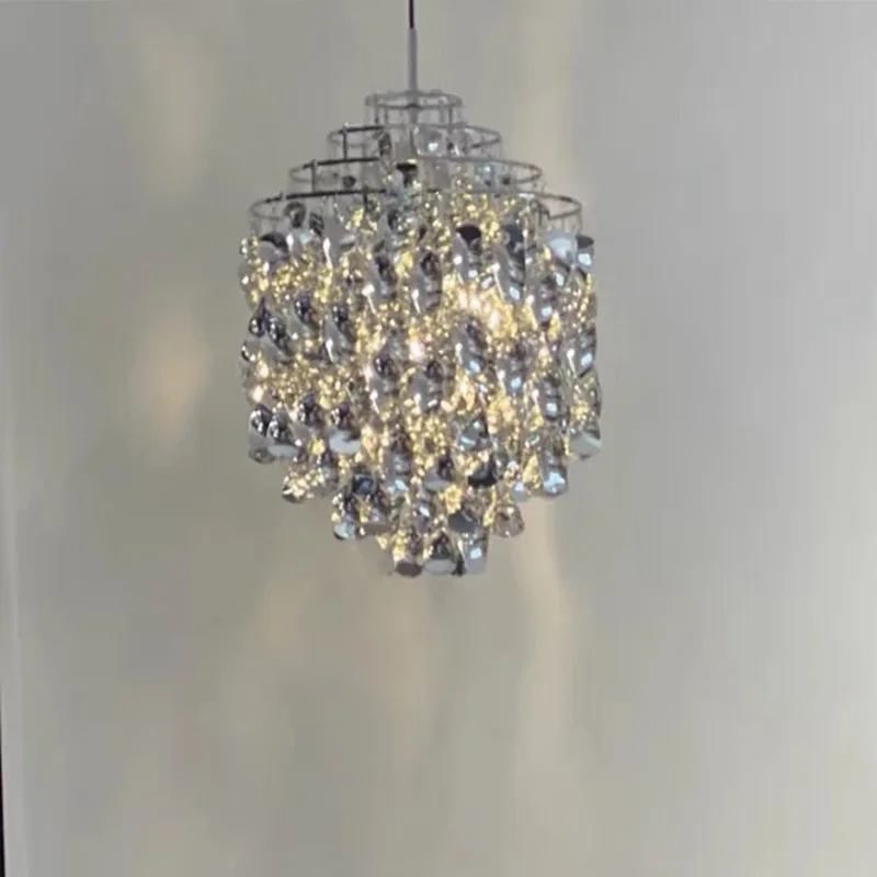 

Nordic Bauhaus Spiral Waterfall Chandelier Metal Acrylic Gold Silver Spherical Dimmable Ceilings Lustre Design