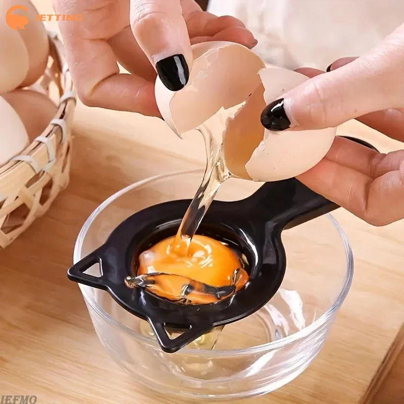 

1PCS Plastic Cute Cartoon Cat Egg Separator & Measuring Cup Easy Yolk & White Filter For Baking And Cooking Kitchen Gadget