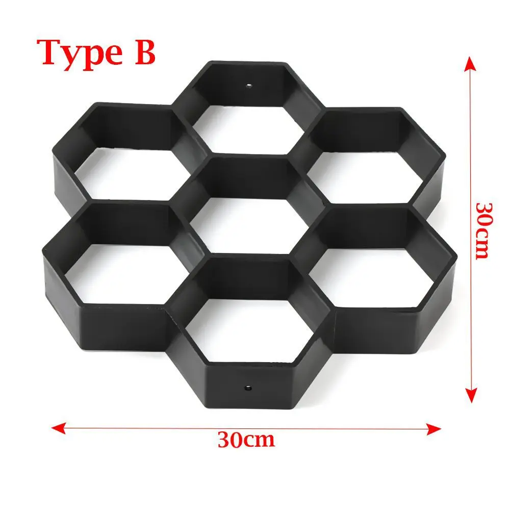 

Plastic Lawn Decoration Variety Shapes Floor Pavement Concrete Molds DIY Garden Path Cement Mould Beton Brick Maker