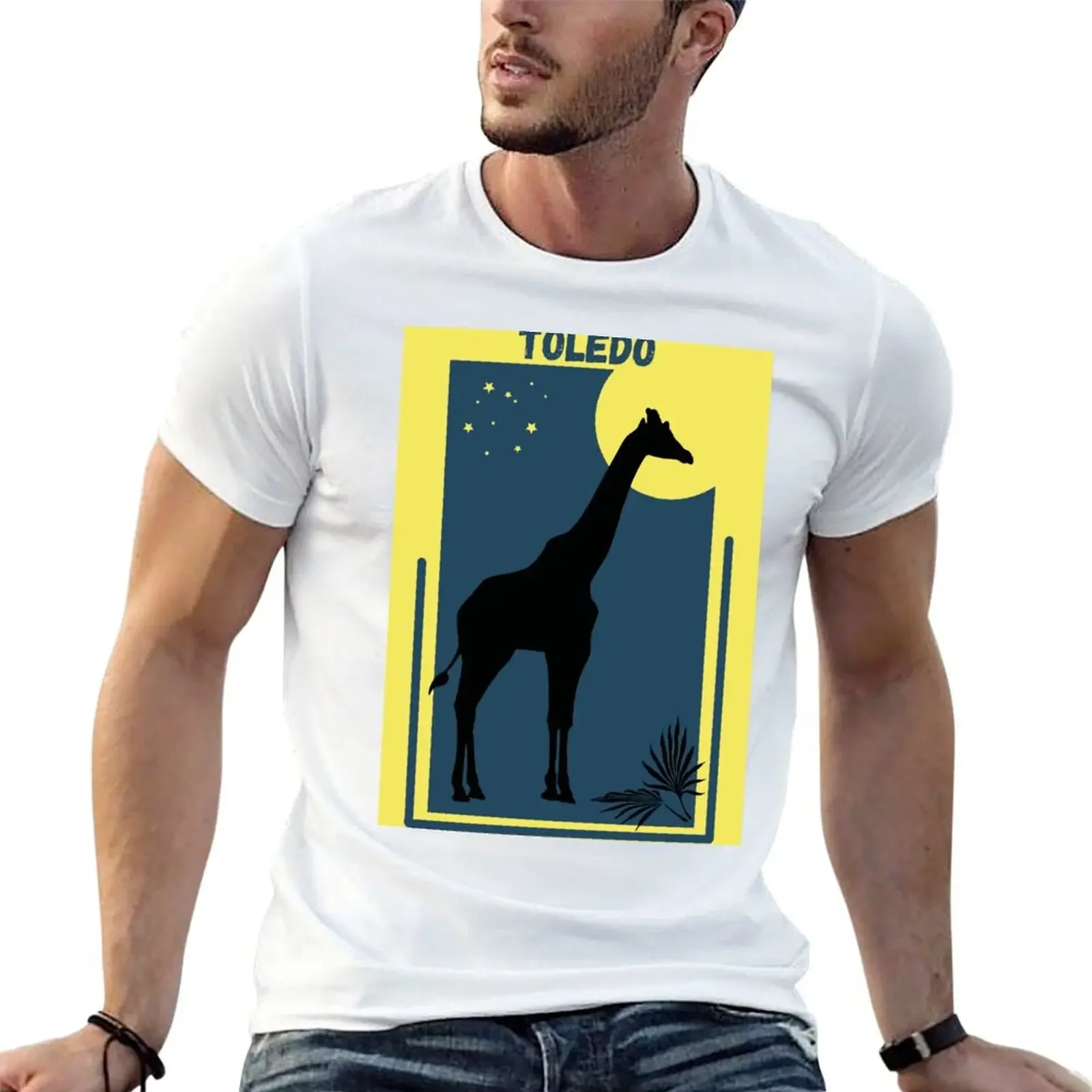 

Toledo in Ohio, United States - Zoo Destination Vintage Style Geometric Modern Poster T-Shirt graphic t shirts clothing for men