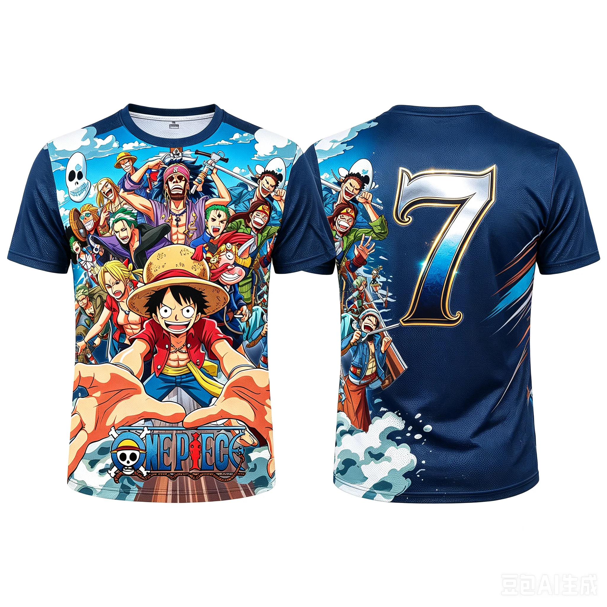 เสื้อยืดลายกราฟิกพิมพ์ 3 มิติ - 3D Printing One Piece บทวิจารณ์และราคา