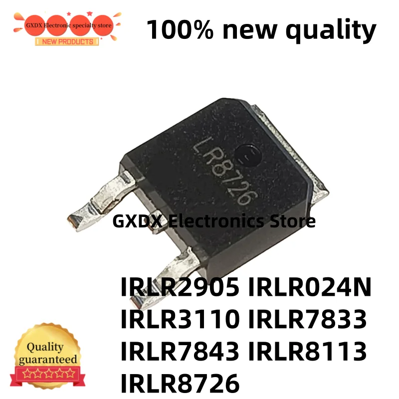 10-20 Units IRLR2905 LR2905 IRLR024N LR024N LR8726 IRLR3110 IRLR3110Z IRLR7833 LR7833 IRLR7843 LR7843 IRLR8113 IRLR8726 TO-252