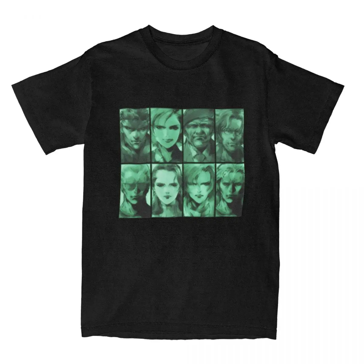 Metal Gear Solid Codec Portraits T Shirt Men Video Game Classic Cotton T-Shirts Beach O-Neck Harajuku Tees Print Big Size Tops