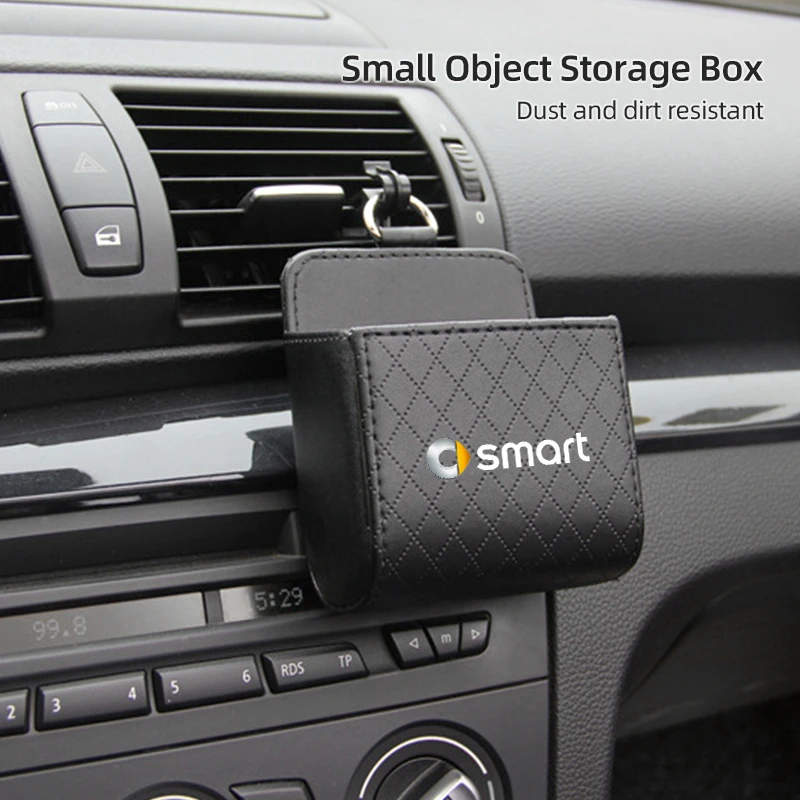 Car Air Vent Storage Box Small Object Organizer Case Hanging Packet For Smart Fortwo 451 453 450 EQ Forfour Forjeremy Forvision
