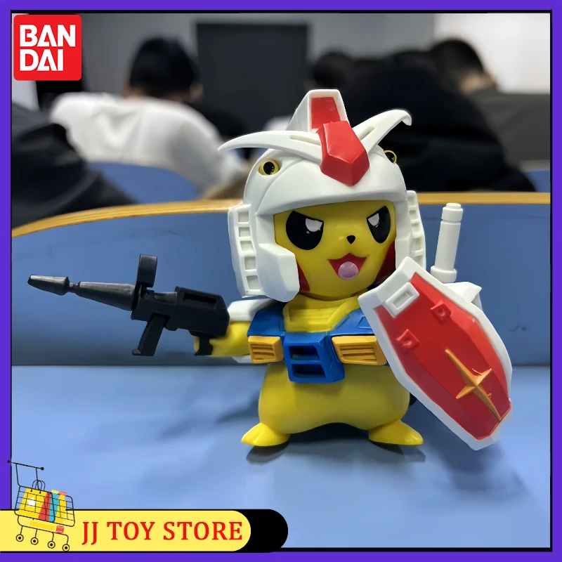 В наличии 11 см Пикачу Cos Gundam Rx78 Mecha Фигурки Модель Милый мультфильм Tide Play Аниме Фигурка Модель Детская игрушка в подарок