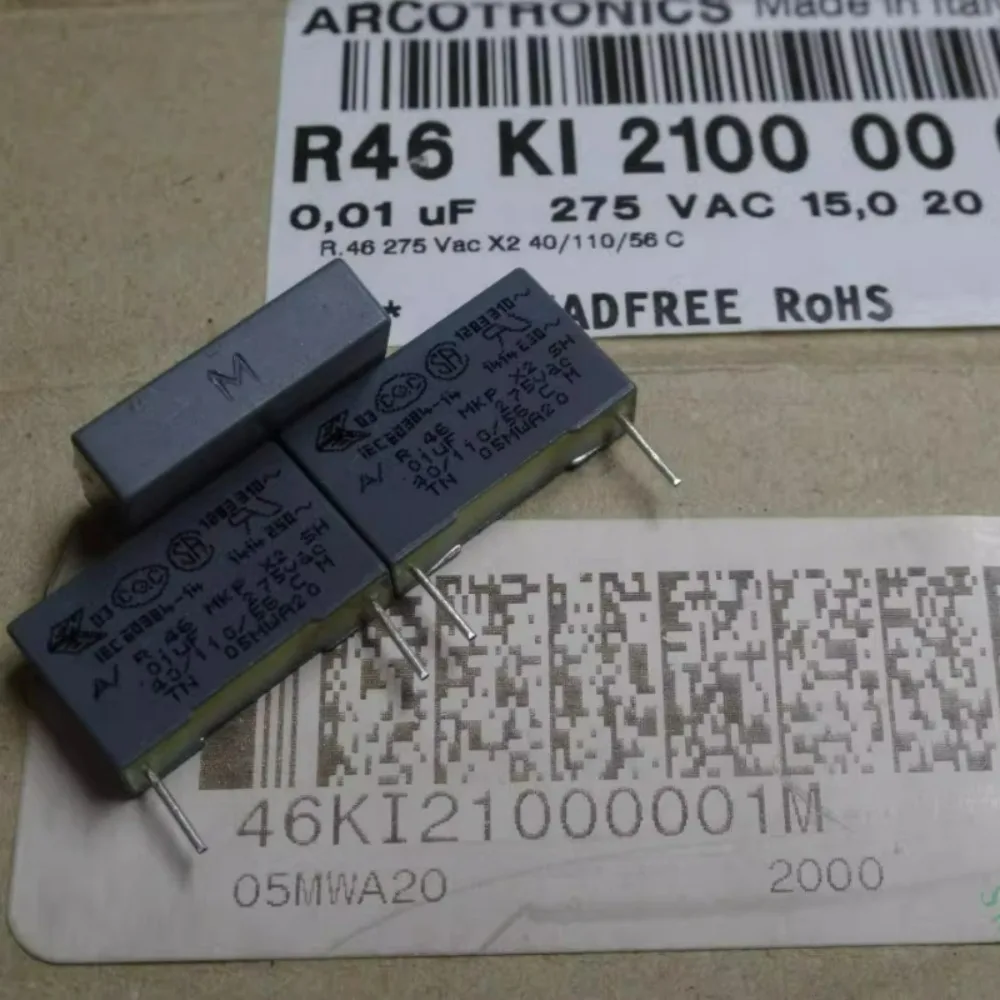 

20pcs/lot AV R46 0.01uf/275VAC 10nf 103 Brand New 15mm Film Capacitor R46KI2100001M