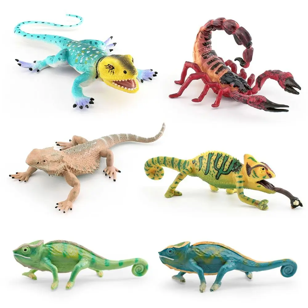 Statue de modèle de Reptile sauvage de Simulation de Scorpion, Figurines d'action de lézard à collectionner, ornement, Figurines amphibies de Reptile faites à la main