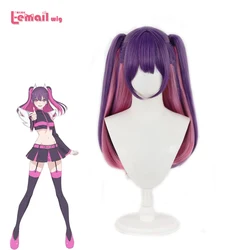 Miriella Peruca Cosplay com Cabelo Sintético, Peruca L-email, Cor Púrpura, Resistente ao Calor, Anime, 2.5 Dimensões, Sedução, 65cm