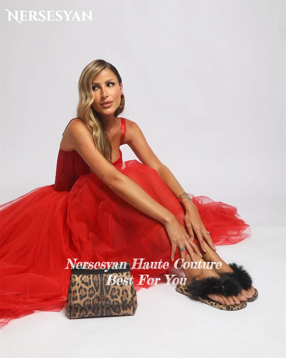 Nersesyan – robe de bal rouge Simple, bretelles Spaghetti, ligne A, Illusion de cœur, robes d'invitées de remise de diplôme, personnalisées, 2025