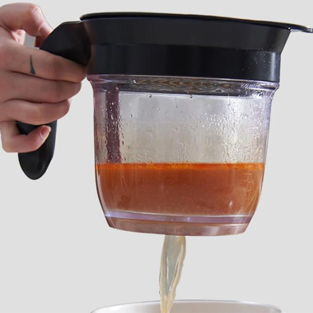 

1000Ml Oil Soup Separator Grease Filtering Cup With Strainer Filter For Kitchen Home Restaurant Use Fat Separating Measuring