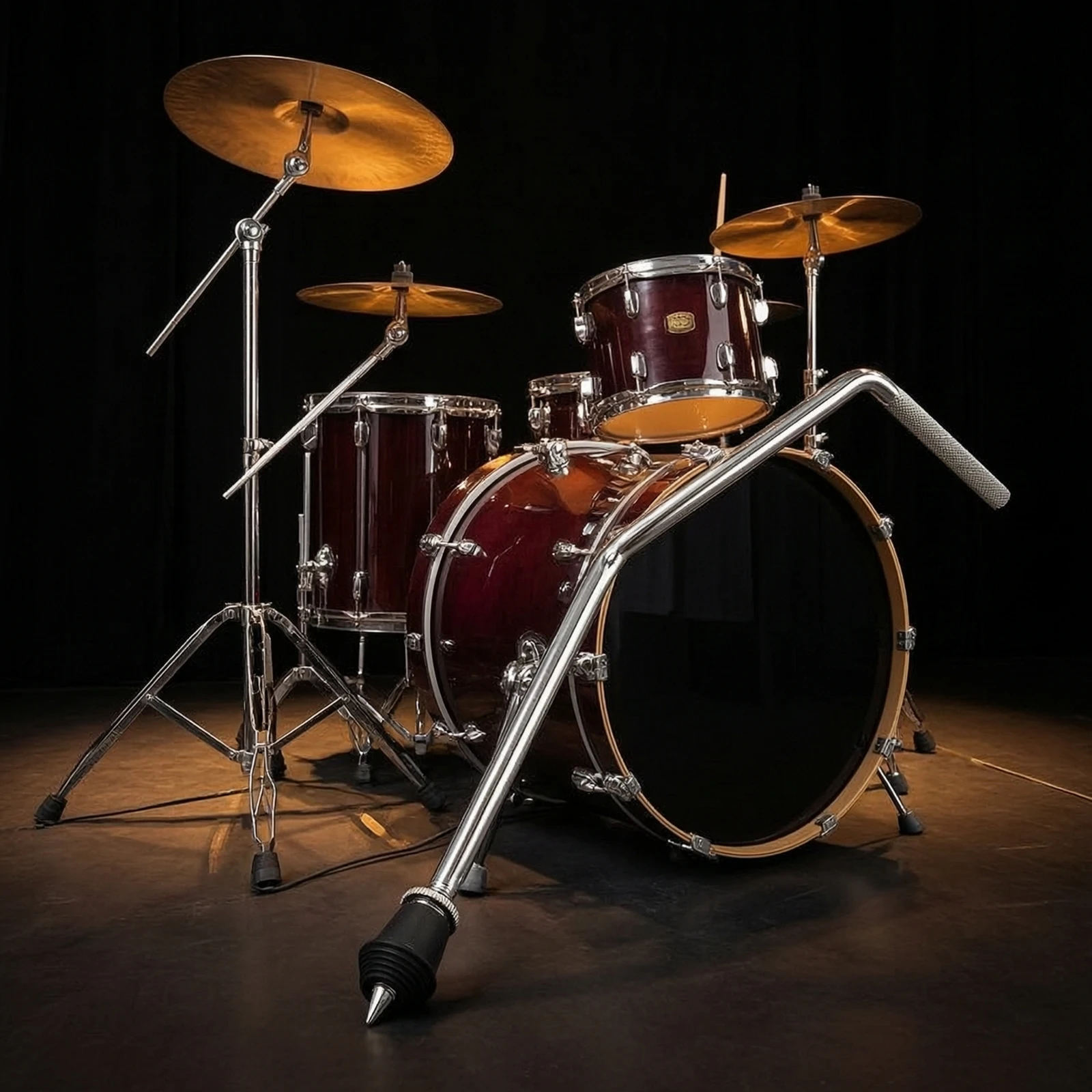 Drum Support Legs Pointed Drum Stand Legs Hardware Metal Stable for Drummers, Stage, Rehearsal Room