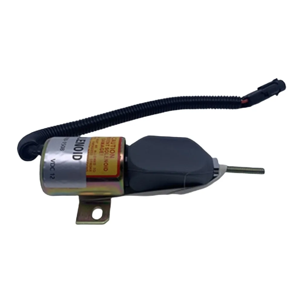 Fuel Shutoff Solenoid Valve 1700-1508 1751ES-12E2UC3B1 For Excavator Engine Stop Control Part Metal Construction