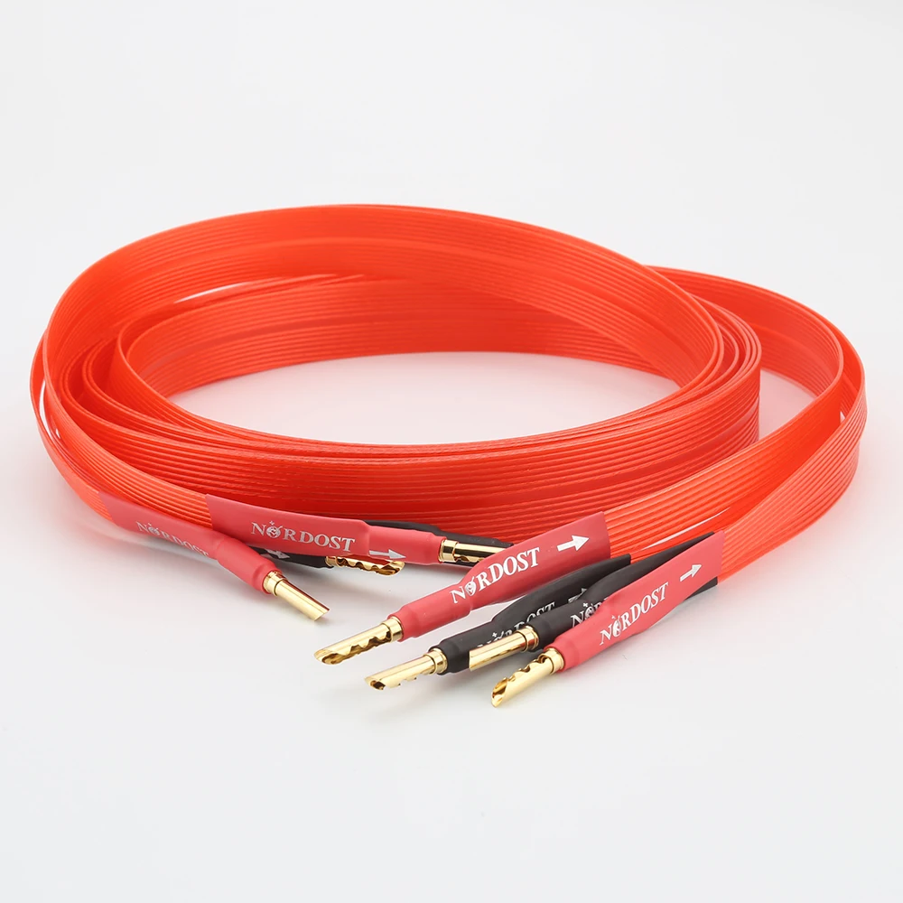 

Nordost Red Dawn Hifi Speaker Cable Flatline 6N Loudspeaker Cable Silver-plated 99.9999% OFC Audiophile Audio Cable Amplifier