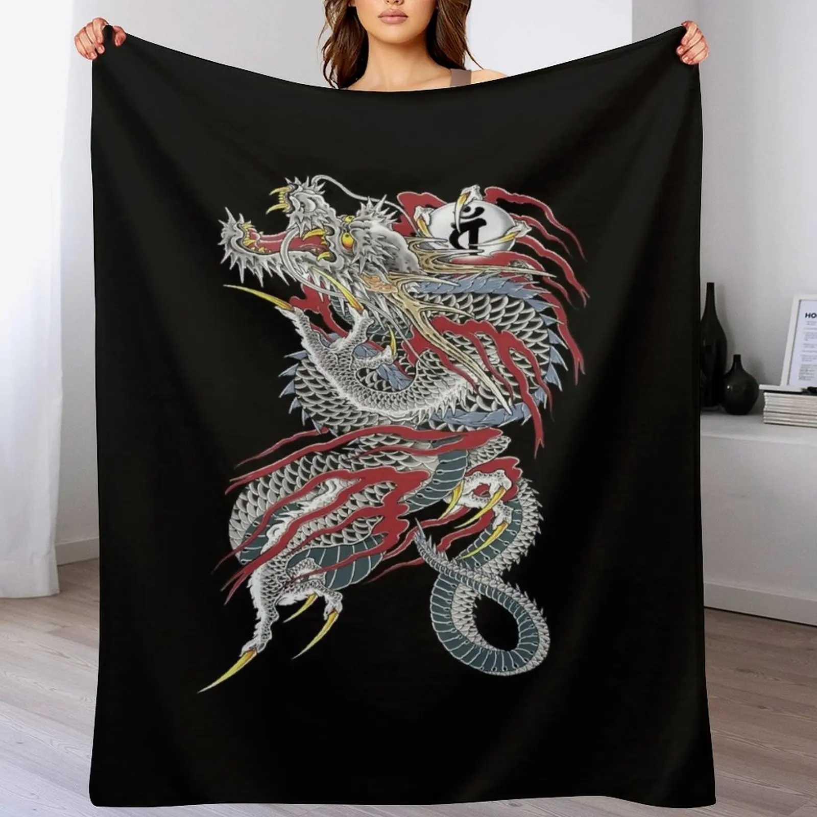 Kiryu Kazuma - Dragon of Dojima (Yakuza) Throw Blanket Custom Winter beds valentine gift ideas Blankets