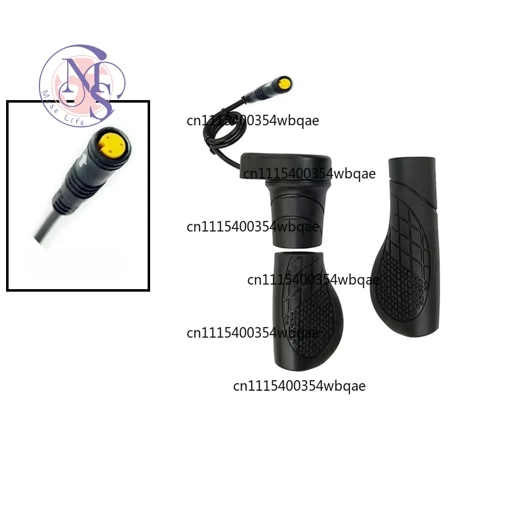 12-72V E-Bike 76X Half Twisting Grip Throttle Left 3 Pin Waterproof Plug Connector For Bafang BBS01 BBS02 BBSHD Electric Bike