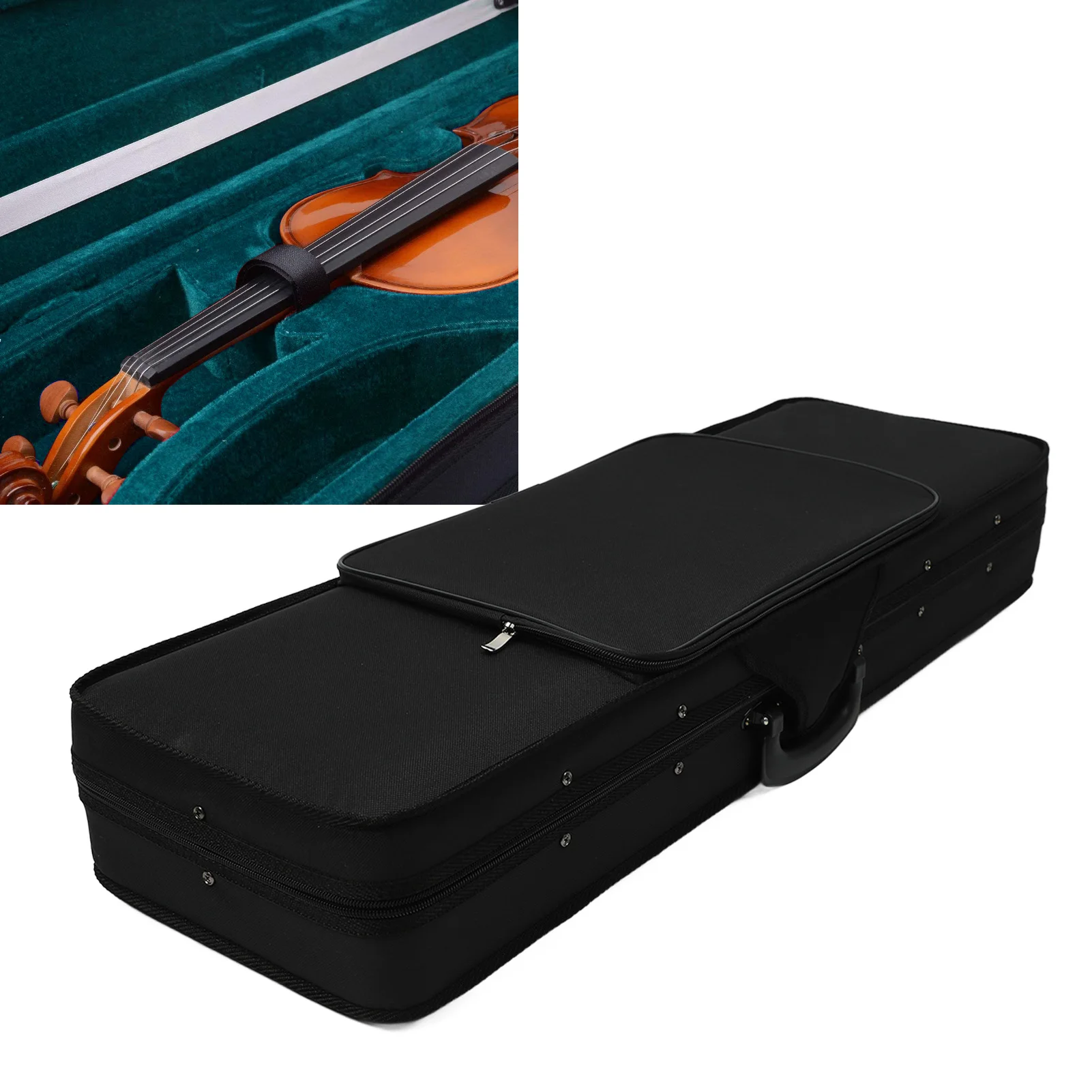 4/4 Violin Hard Case Rectangle Oxford Cloth Foam Lightweight Violin Box for Violinist Violin Hard Case Lightweight Violin Case
