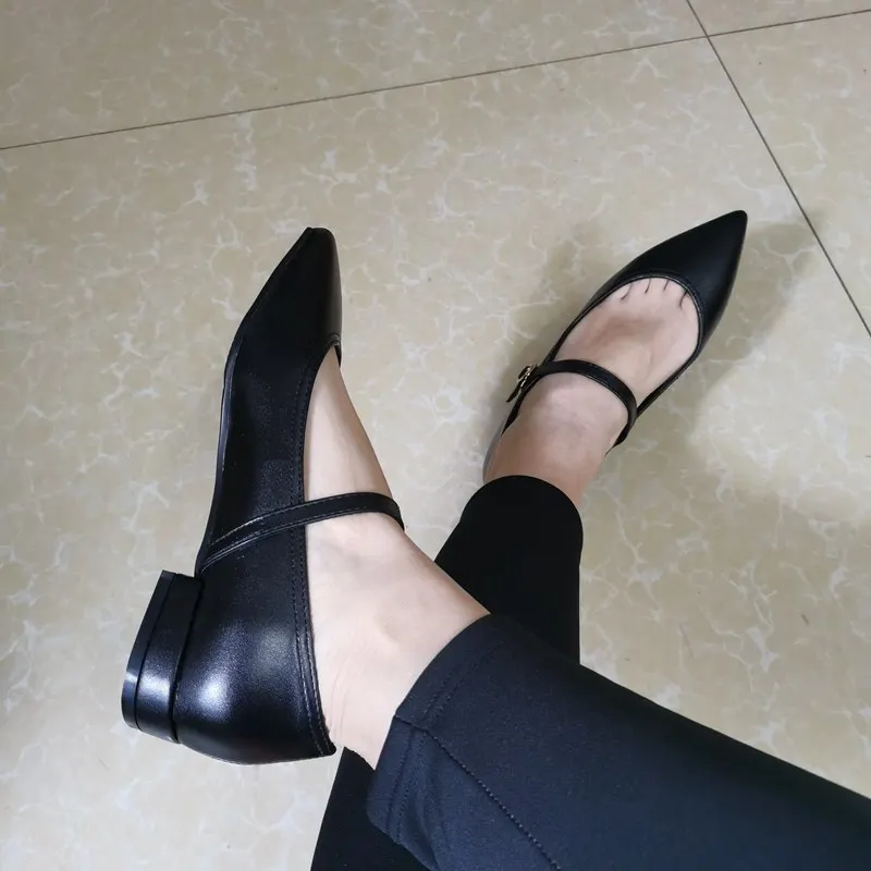 

ORCHALISA 2025 Новое поступление, повседневный дизайн, женские туфли на плоской подошве с острым носком и пряжкой, элегантная женская обувь, мягкая удобная, 40, 41, 42, 43