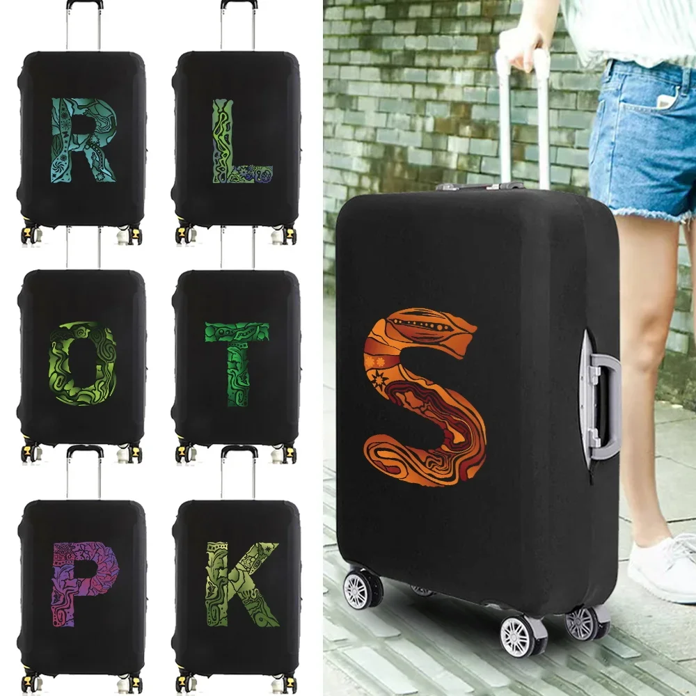 

2023 Travel Essentials Luggage Cover New 26 Letters Print 18-32 Inch Holiday Traveling Accessories Trolley Elastic Suitcase Case