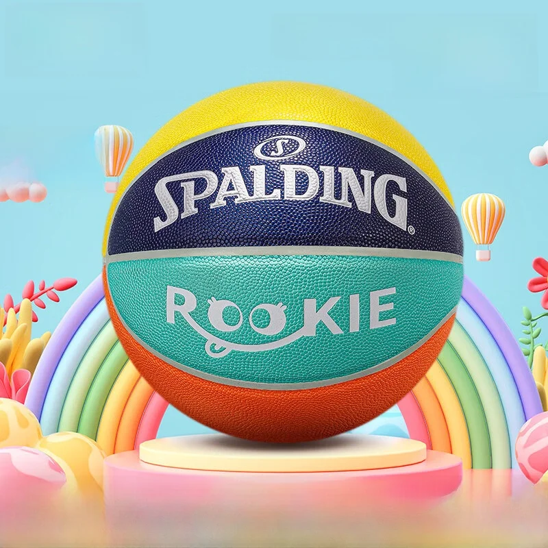 Bola de Basquete Spalding de PU Macio para Treinamento Juvenil, Resistente ao Desgaste, Tamanho 5, para Uso Interno e Externo, para Crianças e Fãs