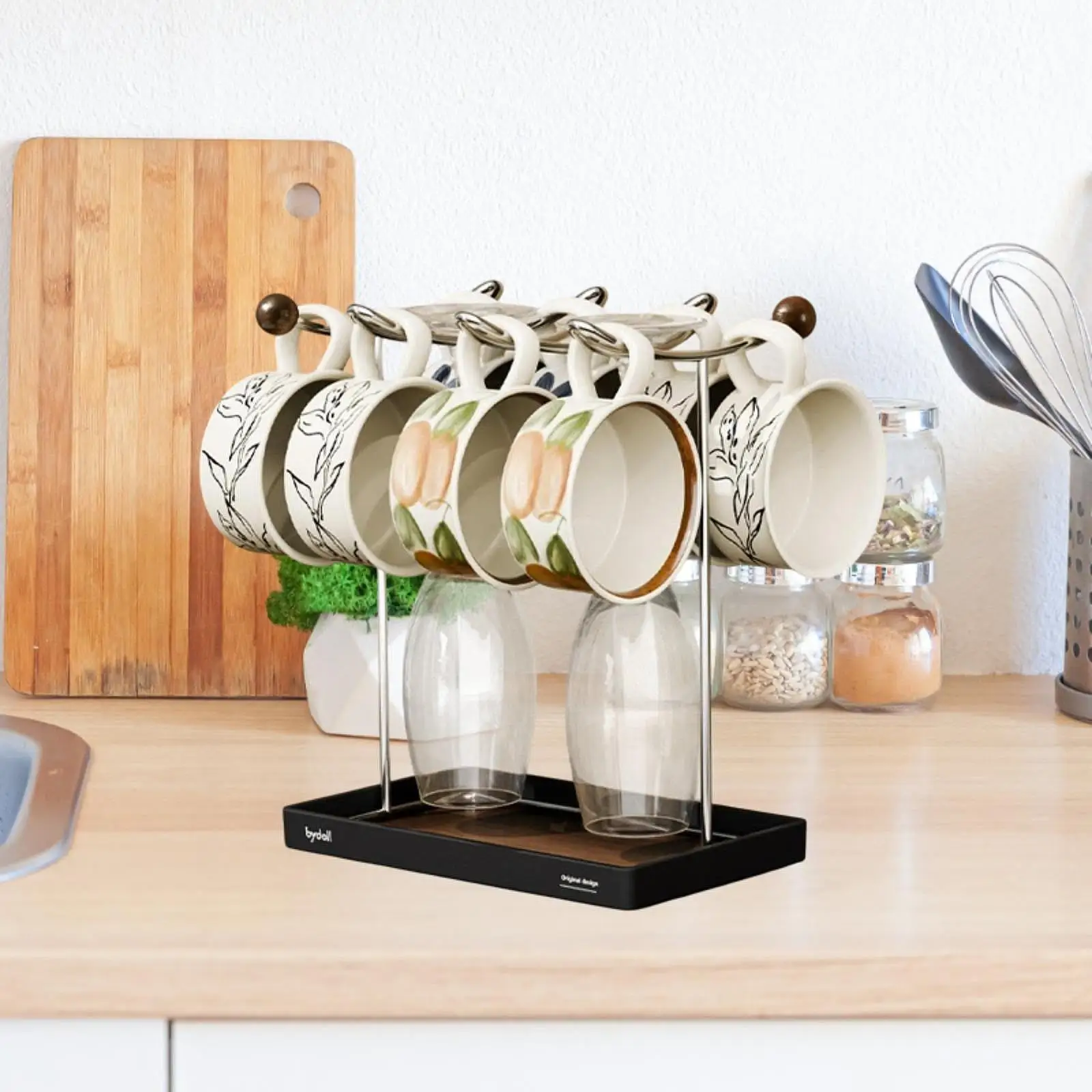 

Coffee Cup Stand Holder Bottle Drainer Stand for Cabinet Countertop Kitchen