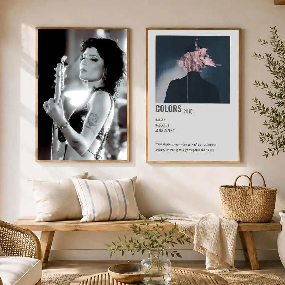 American Pop Singer Halsey Poster HD poster wall art self-stick no-residue for home cafe office great gift