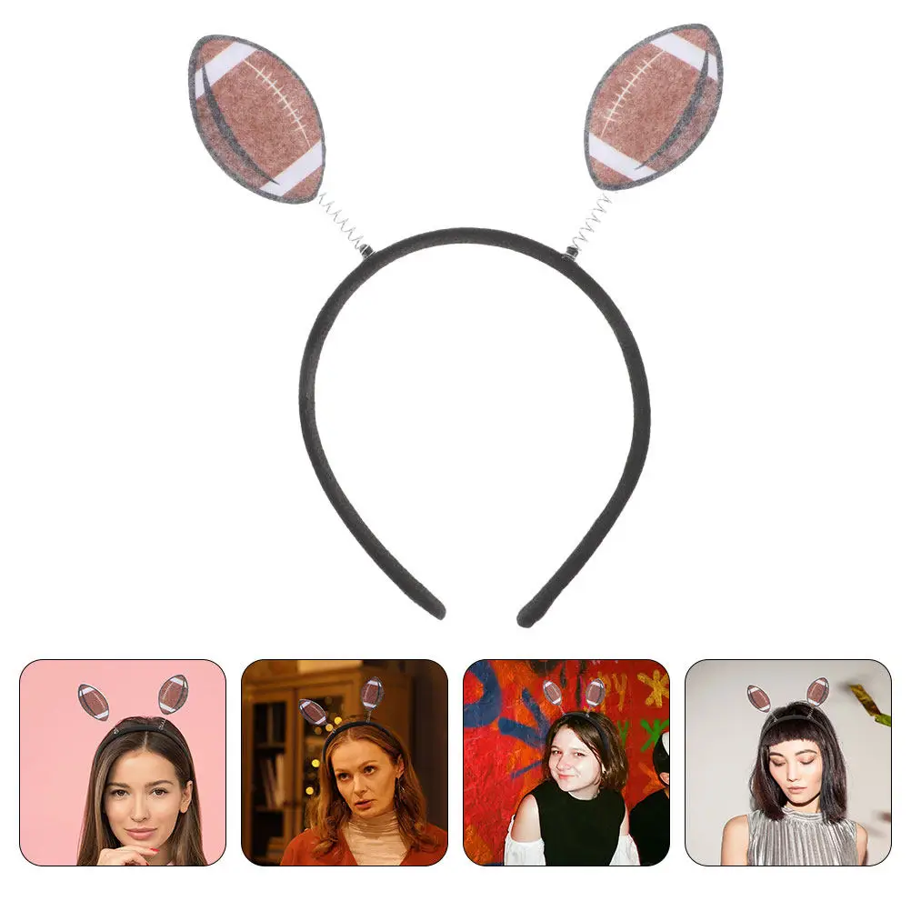 

3Pcs Football Party Headband Women Fashionable American Football Hairband Sports Themed Office Decor Photo Booth Props