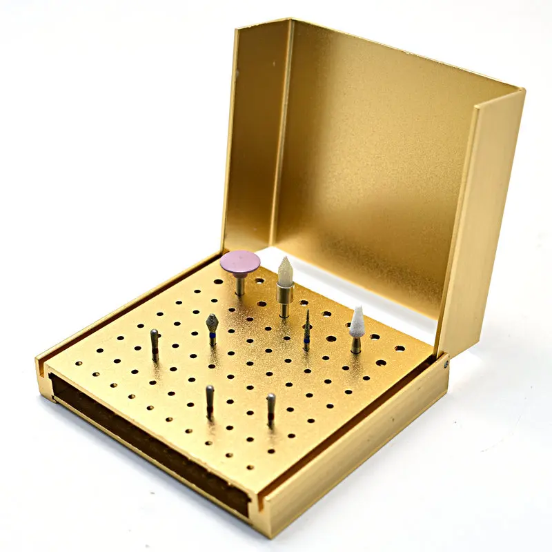 Dental 86 Holes Burs Holder  Cleaning Stand Autoclave Sterilizer For High/Low Speed Dental Burs