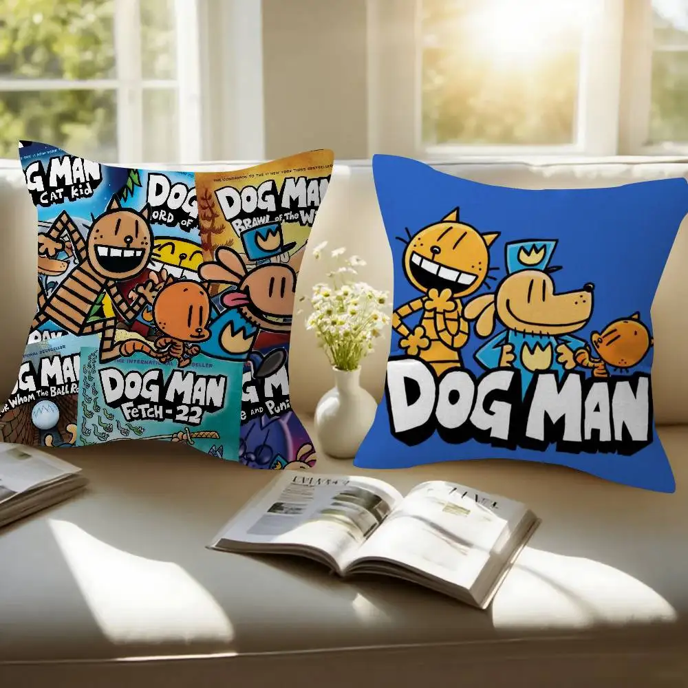 DOG MAN Anime    Pillow Cover for Bedroom Room and Living Room Sofa Decorative Cushion Cover