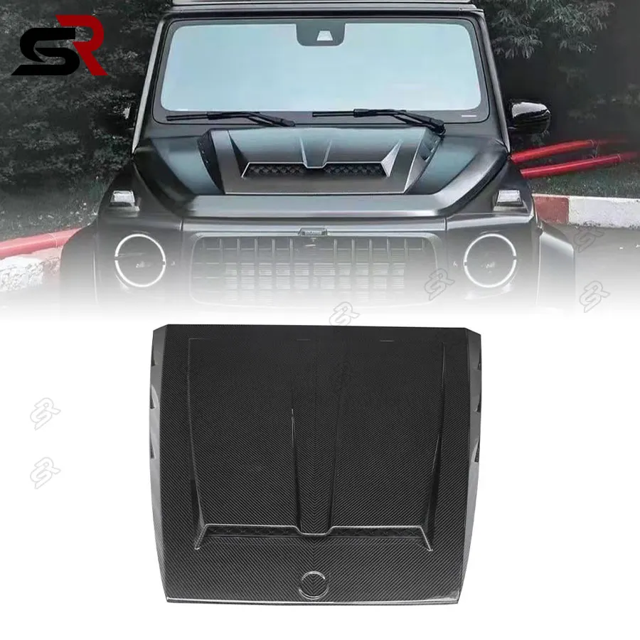 For Mercedes-Benz G-Class W464 W463 G63 Carbon Fiber Car Hood Engine Hatch Cover Modification Accessories Body Kits