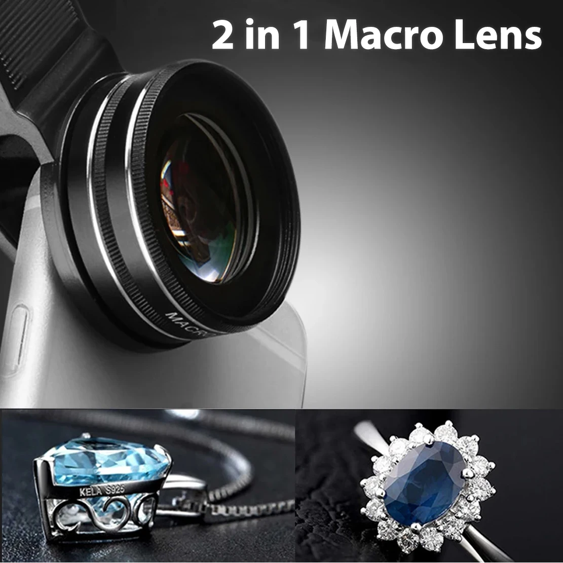 15X Macro Lens 37mm 30X 4K HD Professional Photography Phone Camera Lens For Eyelashes Diamond Jewelry Macro Smartphone Lens