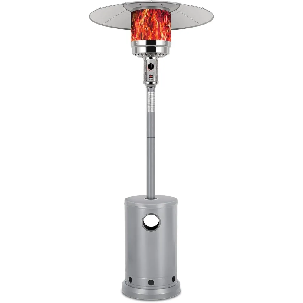 50.000 BTU Propan-Terrassenheizung, Edelstahlbrenner, dreifaches Schutzsystem, Räder, Außenheizungen für Terrasse