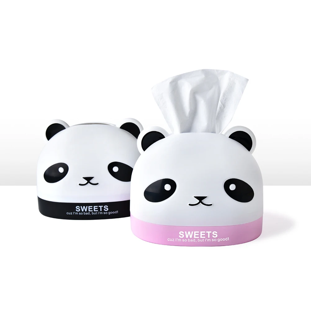 

Creative Cartoon Tissue Holder Plastic Tissue Container Home Bedroom Living Room Decor Black