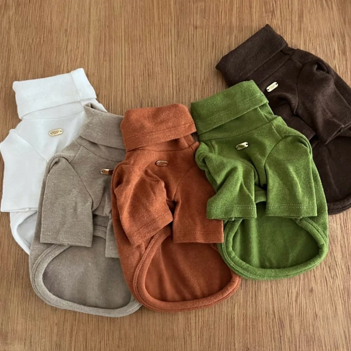 Soft Pet Base Bottoming Shirt, Solid Color Vest for Small Dogs & Cats, Fashionable Two-Legged Winter Clothes for Bichon