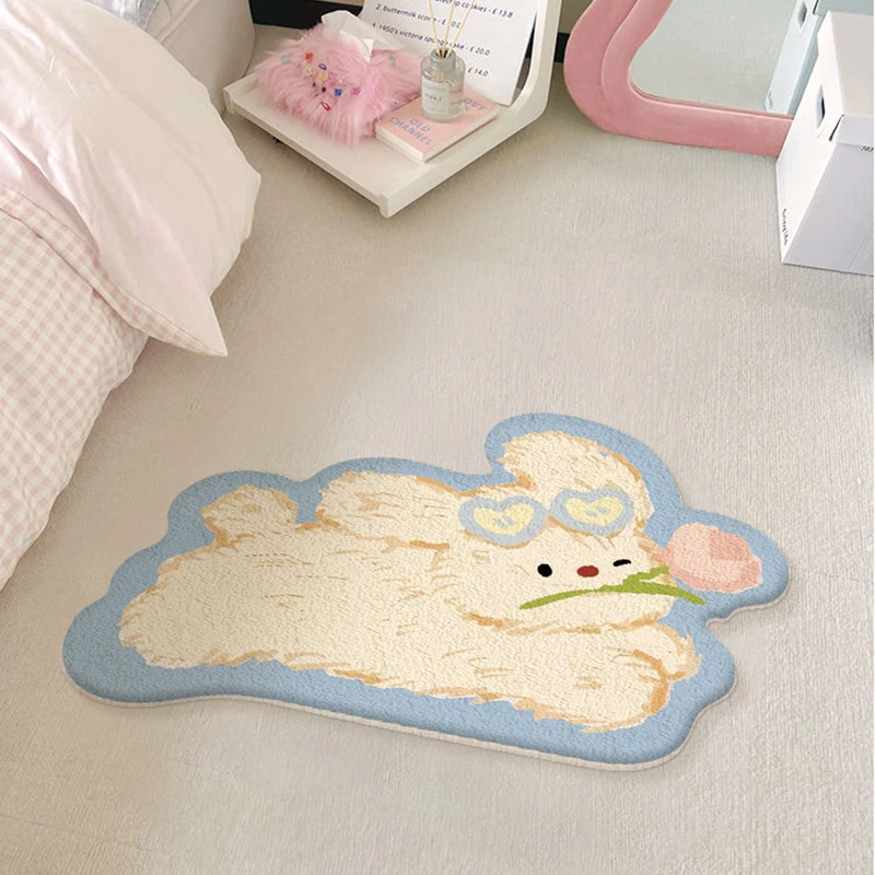 Carpet velvet Floor Mat Soft and Comfortable Ins Style Room Bedroom Bedside Carpet Decoration Girl Master Bedroom