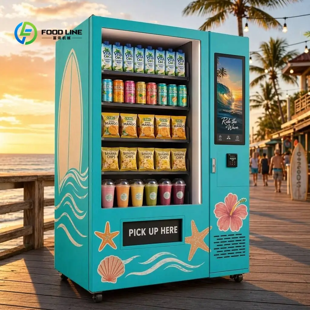 Custom OEM Fully Automatic Elevator System Drink Snack Vending Machine for Office Customizable