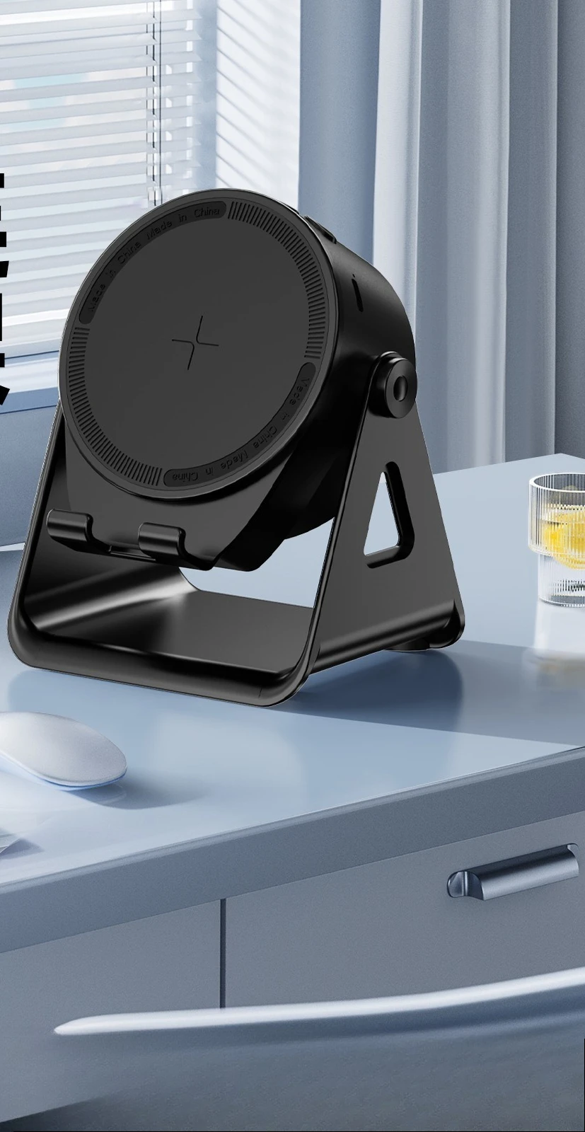 Multi-function wireless induction audio rotary phone holder RGB color light Bluetooth speaker 3-in-1