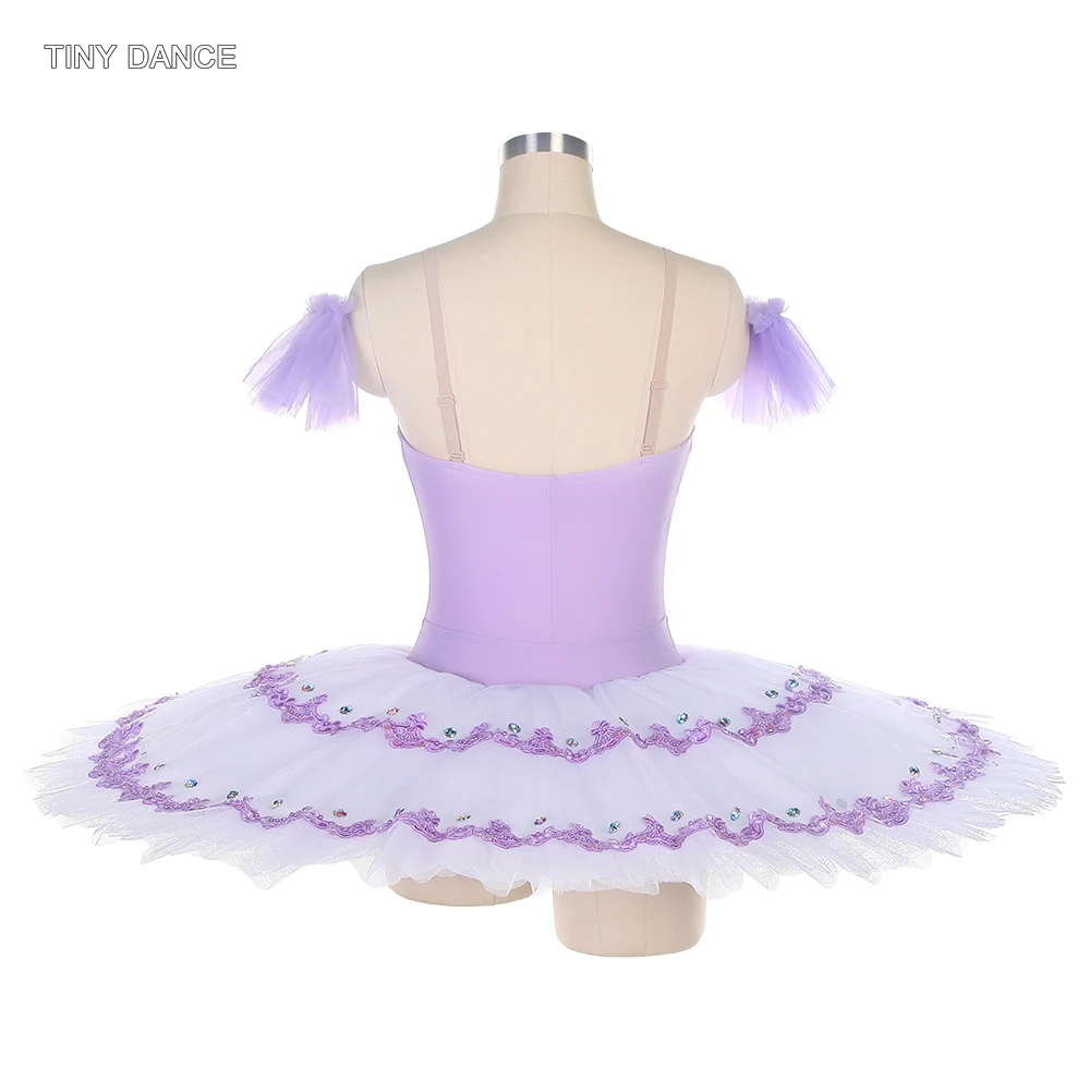 GDC Lila tutú profesional niñas Ballet clásico tutú de danza solitaria panqueque tutús vestidos de bailarina mujeres Ropa de baile BLL409