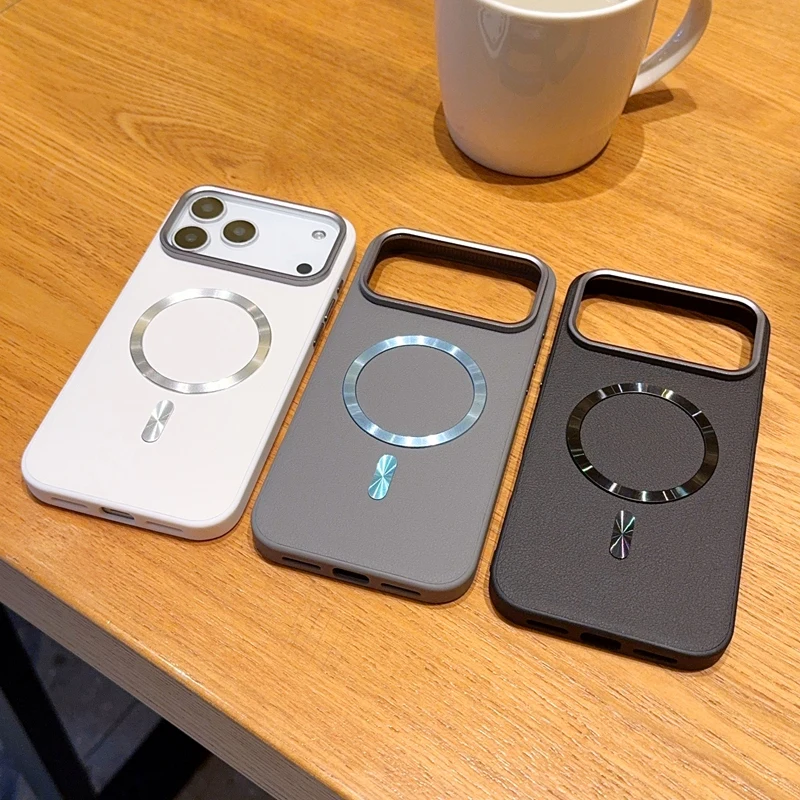 

Fashion Phone Case For Iphone 17 Pro Max Air 16 Plus Magnetic Wireless Charger Protective PC Hard Shell Shockproof Back Cover