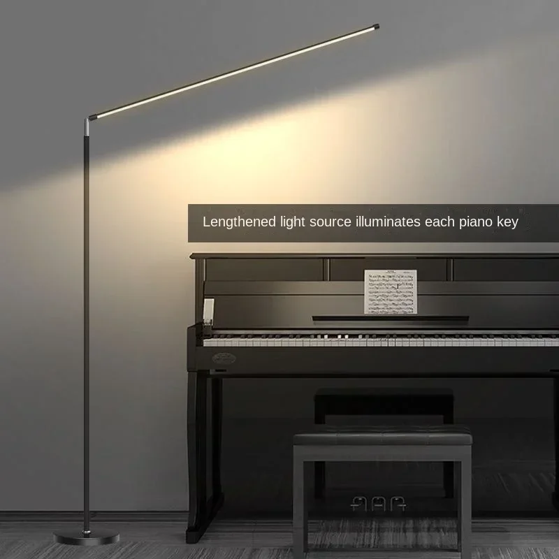 Minimalism LED Floor Lamp Super Bright Reading Lamp Living Room Bedroom Bedside Vertical Lamp Floor Piano Lighting Fixture