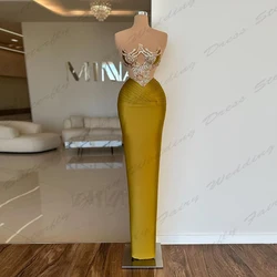 Fascinating Exquisite Beading Evening Dresses Romantic Female Sexy Off Shoulder Sleeveless Mermaid Backless Fashion Prom Gowns