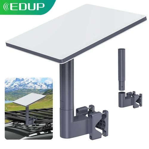 EDUP SK0084 Starlink Mini RV soporte de escalera Starlink Mini soporte de abrazadera de poste con tubo Starlink Mini soporte de techo para vehículos recreativos
