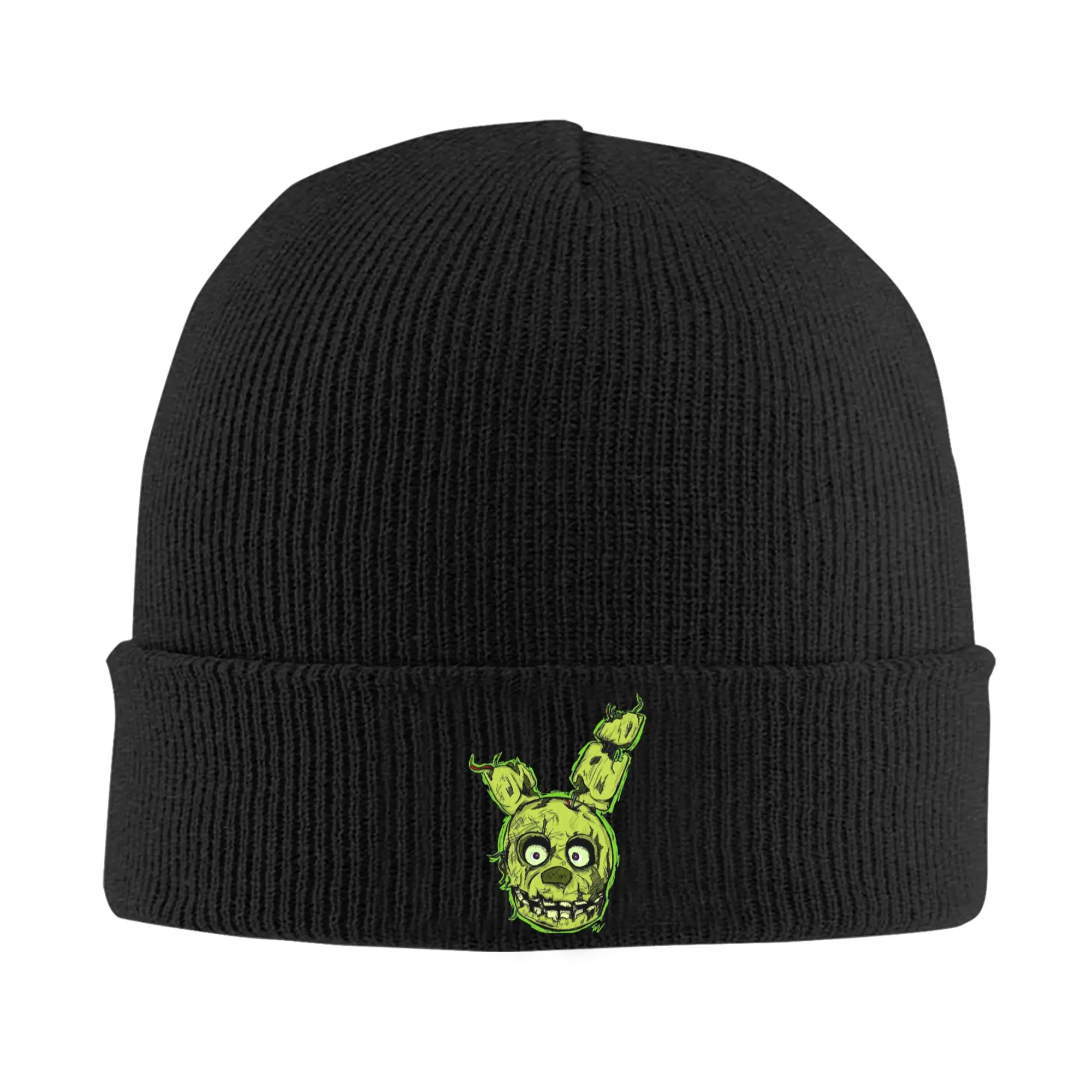 FNAF Springtrap  Five Nights At Freddy’s Beanie Hats  Knit Hat Men Women Cool Warm Caps Winter Hippie Graphic Bonnet Hats