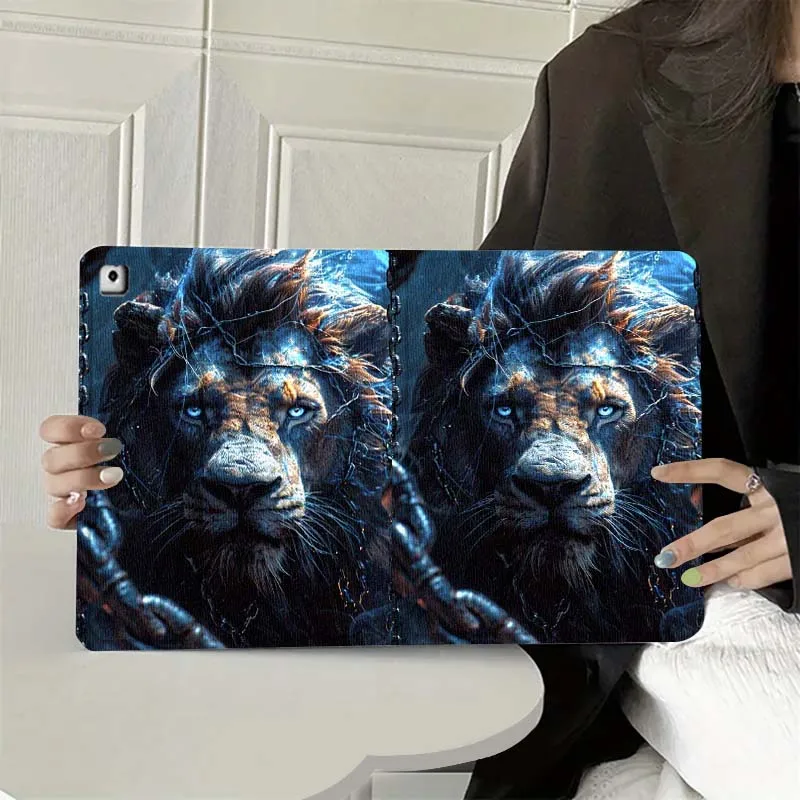

Cartoon lion pattern Tablet Case For iPad Pro Air 5th 6th 7th 13 M3 M4 M5 12.9 13.3 inch 2018 2022 2024 2025